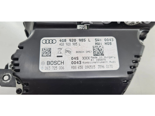 Панель приборов 4G8920985L, 0263725006 Audi A7 S7 4G