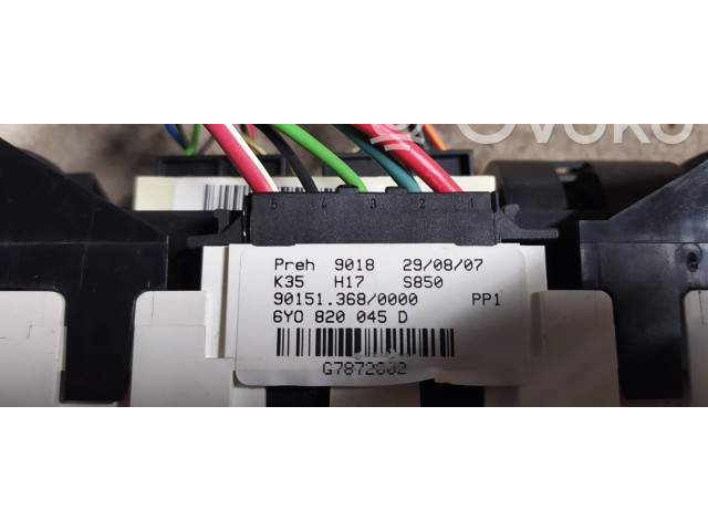 Блок управления климат-контролем 901513680000, 6Y0820045D Skoda Fabia Mk1 (6Y)