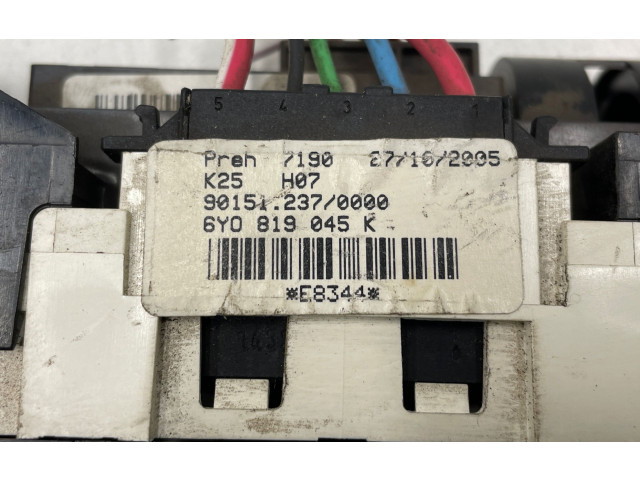 Блок управления климат-контролем 6Y0819045K, E8344   Skoda Fabia Mk1 (6Y)