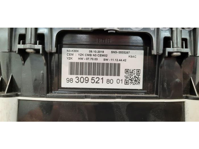 Přístrojová deska  Citroen Berlingo 2020 9830952180  