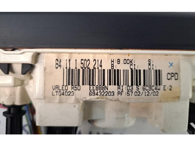 Блок управления климат-контролем 64111502214, 64111502214   Mini One  Cooper R50  53