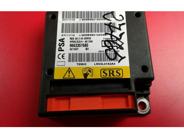 Блок подушек безопасности 9663357680 Citroen C2
