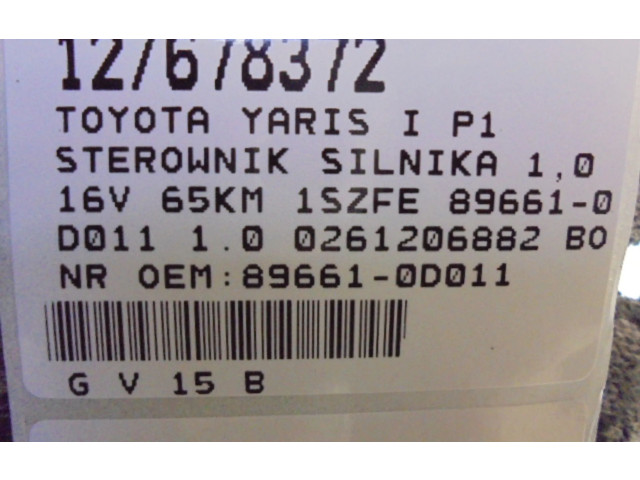 Řídící jednotka 89661-0D011, 89661-0D011 Toyota Yaris Verso 2001