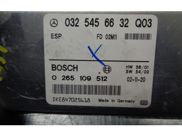 Блок управления АБС 0325456632, 0265109512   Mercedes-Benz E W211