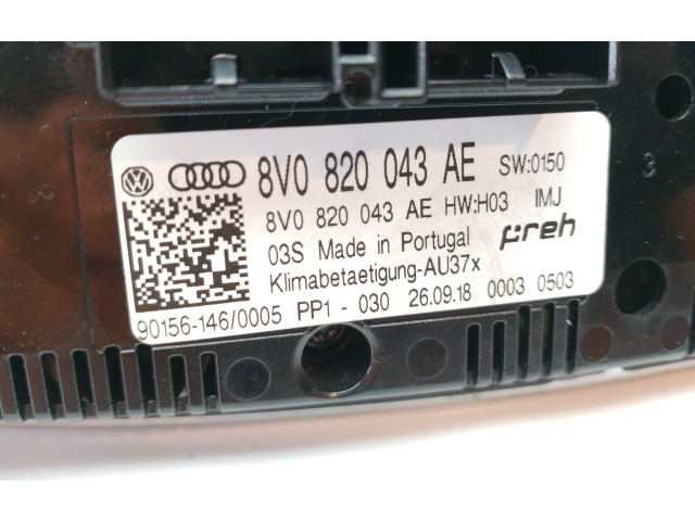 Модуль блока управления кондиционером 8V0820043AE, 8V0820043AEIMJ   Audi A3 S3 8V