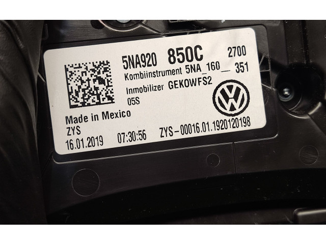 Přístrojová deska Volkswagen Tiguan Allspace 2019 5NA920850C