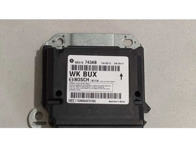 Блок подушек безопасности 0285013686, 743AB   Jeep Grand Cherokee