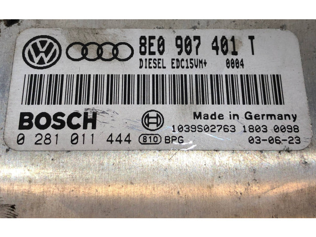 Блок управления двигателем Блок управления 8E907401T   Skoda Superb B5 (3U)