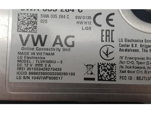 Блок комфорта 5WA035284C, 5WA035284C Volkswagen Caddy