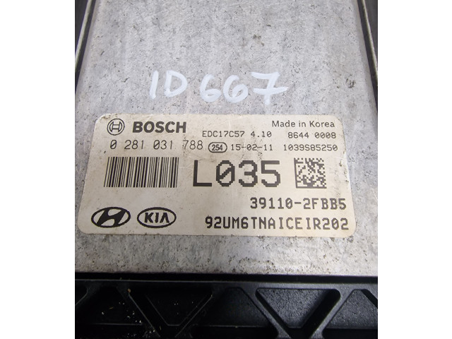 Řídící jednotka 391102FBB5, 1039S85250 KIA Sorento 2016