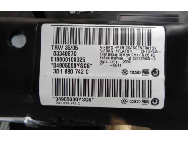 Подушка безопасности двери 3D1880742C, 0334087C   Volkswagen Phaeton