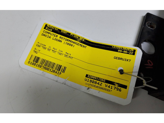 Блок управления двигателя 8200911568 Dacia Logan I