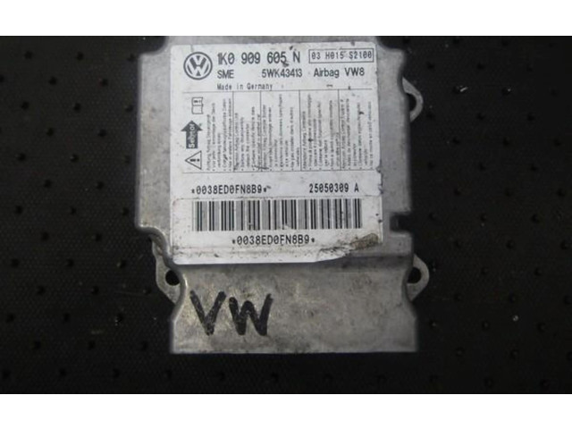 Блок подушек безопасности 1k0909605n, 5wk43413   Volkswagen Jetta V