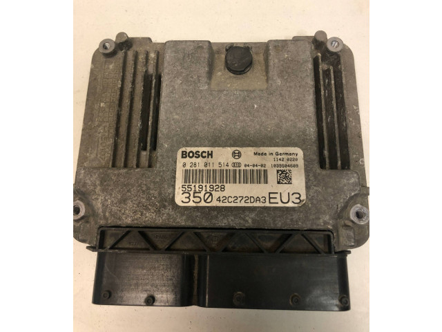 Блок управления двигателя 0281011514, 55191928 Fiat Idea