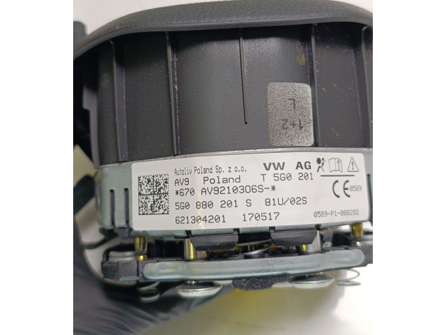 Подушка безопасности водителя 5G0880201S, 621304201 Volkswagen Golf VII