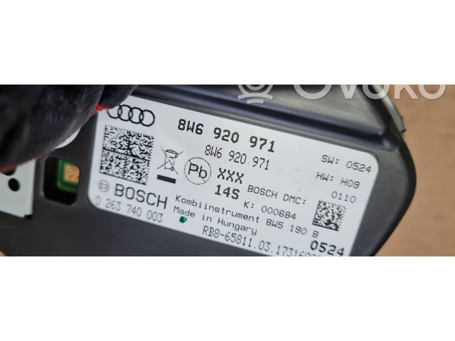 Панель приборов 8W6920971, 0263740003   Audi A5       