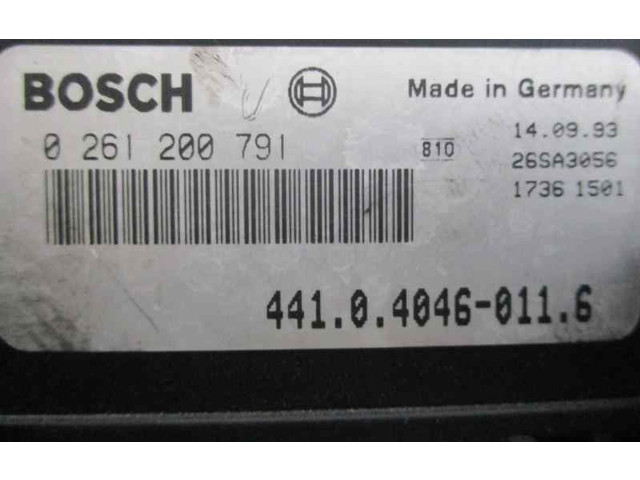 Блок управления двигателя 441040460116, 0261200791   Skoda Favorit (781)