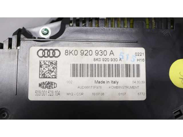 Přístrojová deska Audi A4 S4 B8 8K 2009 8K0920930A