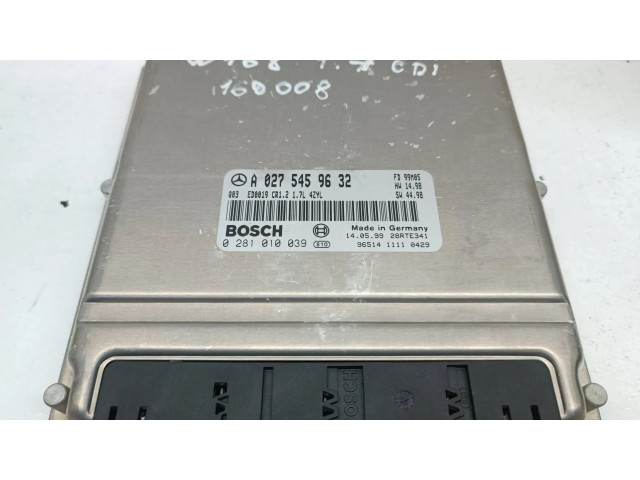 Блок управления двигателя A0275459632, 28RTE341 Mercedes-Benz A W168