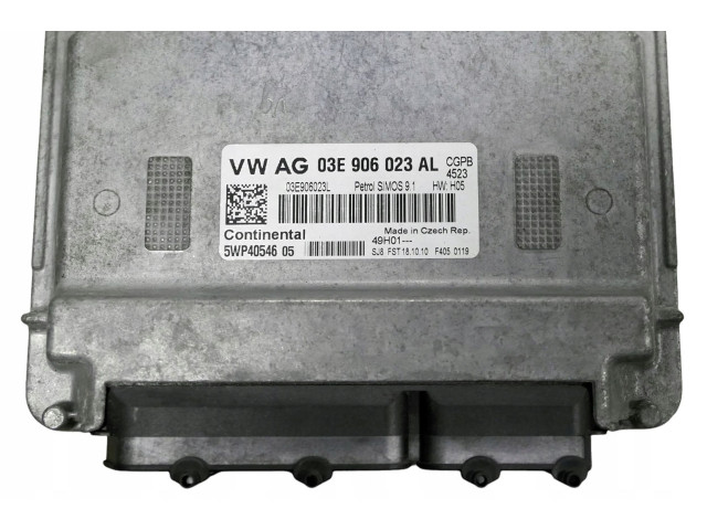 Блок управления двигателя 03E906023AL, 5WP4054605 Skoda Fabia Mk2 (5J)