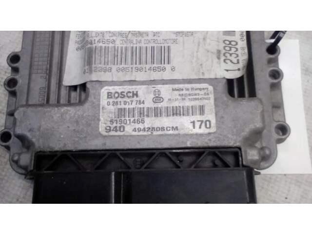 Блок управления двигателя 51901465, 0281017784 Alfa Romeo Giulietta