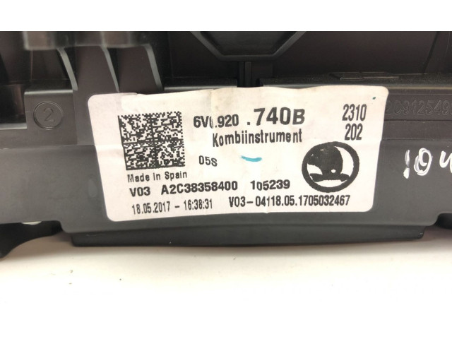 Панель приборов A2C38358400, 6V0.920.740B Skoda Fabia Mk3 (NJ)