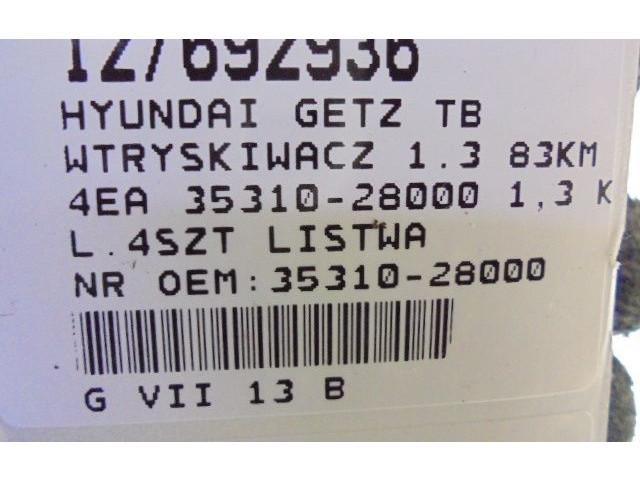 Форсунка 35310-28000, 35310-28000 Hyundai Getz