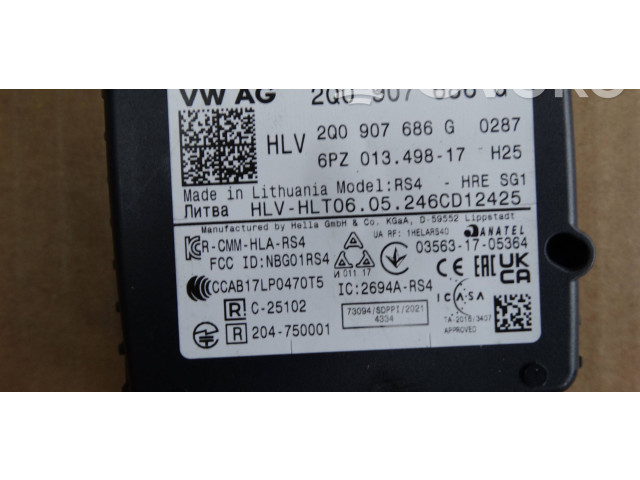 Датчик слепых зон 2Q0907686G Skoda Octavia Mk4