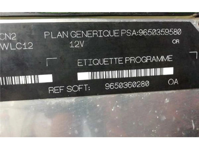 Блок управления 9650360280, 9650360280   Peugeot Partner