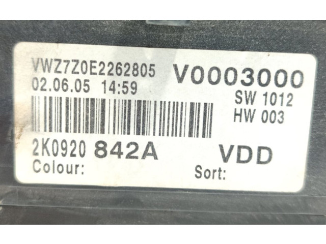 Панель приборов 2K0920842A Volkswagen Caddy