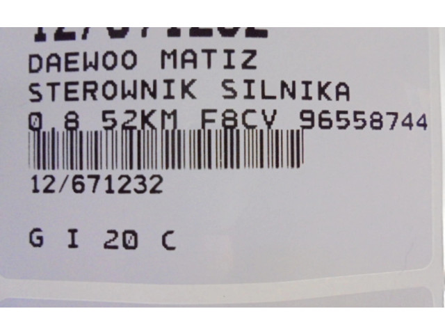 Блок управления двигателем Блок управления 96558744, 96558744 Chevrolet Matiz