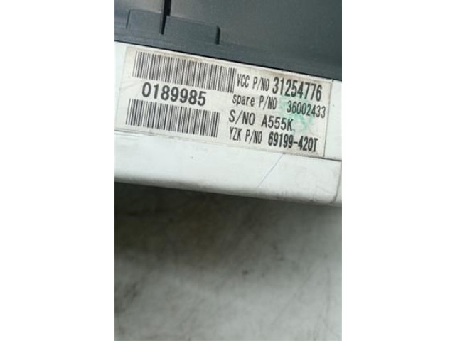 Панель приборов 31254776, 69199-420T   Volvo C30       
