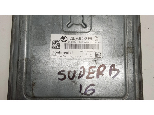 Блок управления двигателя 03L906023PR, 5WP42703AA Skoda Superb B6 (3T)