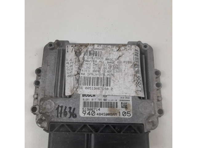 Řídící jednotka 51906714, 0281017785 Alfa Romeo Giulietta 2010