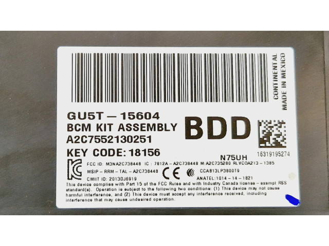 Модуль управления BSM GU5T15604, GU5T15604BDD   Ford Fusion II    