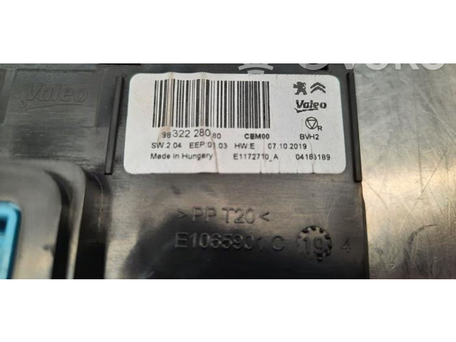 Блок управления климат-контролем 9832228080   Citroen Berlingo