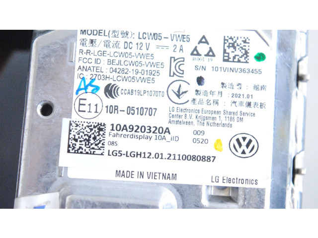 Přístrojová deska Volkswagen ID.3 2021 10A920320A