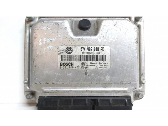 Řídící jednotka 074906018AK, 0281010462 Volkswagen Transporter - Caravelle T4 2001