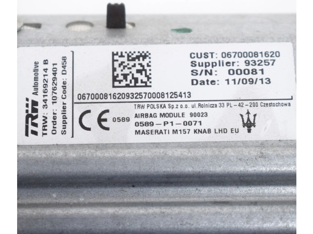 Подушка безопасности для колен 06700081620, 34169214B Maserati Ghibli