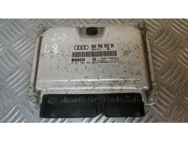 Блок управления двигателя 06A906032DK, 0261206863 Audi A3 S3 8L