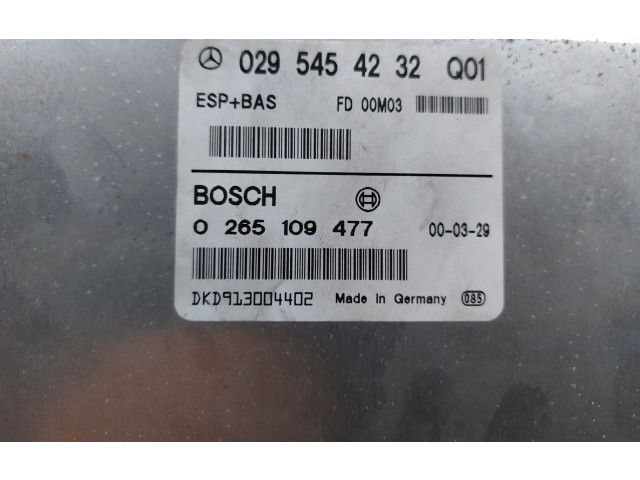 Блок управления АБС A0295454232, 0265109477   Mercedes-Benz A W168