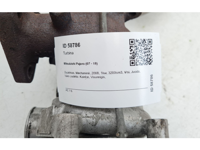 Turbodmychadlo Турбина 13512410, TF035 Mitsubishi Pajero 4M41