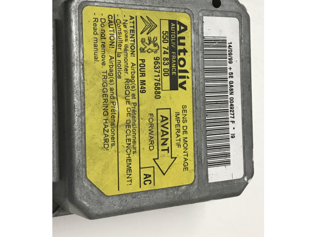Блок подушек безопасности 550748300, 9637176880 Citroen Berlingo