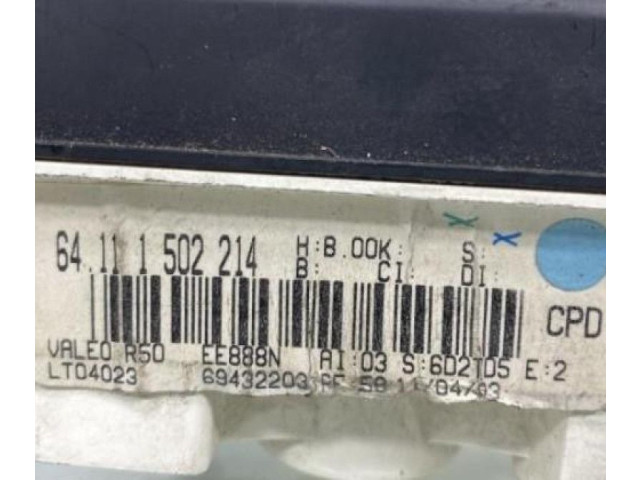 Блок управления климат-контролем    Mini One  Cooper R50  53