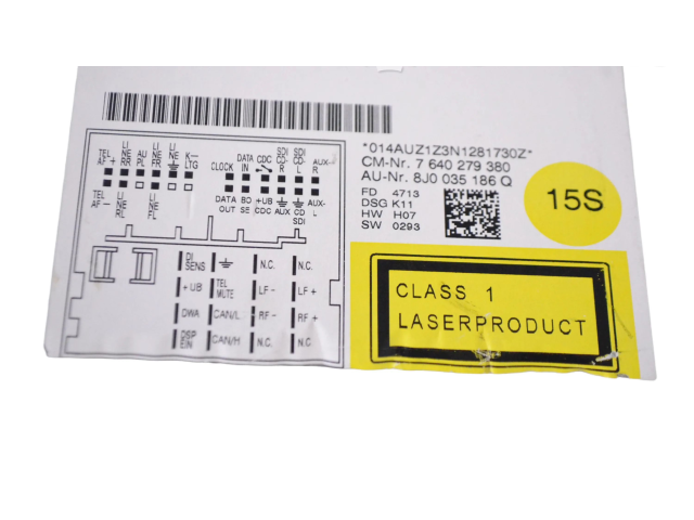 Радио/ проигрыватель CD/DVD / навигация 8J0035186Q   Audi TT TTS RS Mk3 8S      