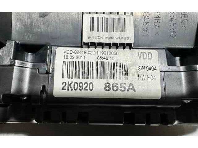 Панель приборов 2K0920865A Volkswagen Caddy