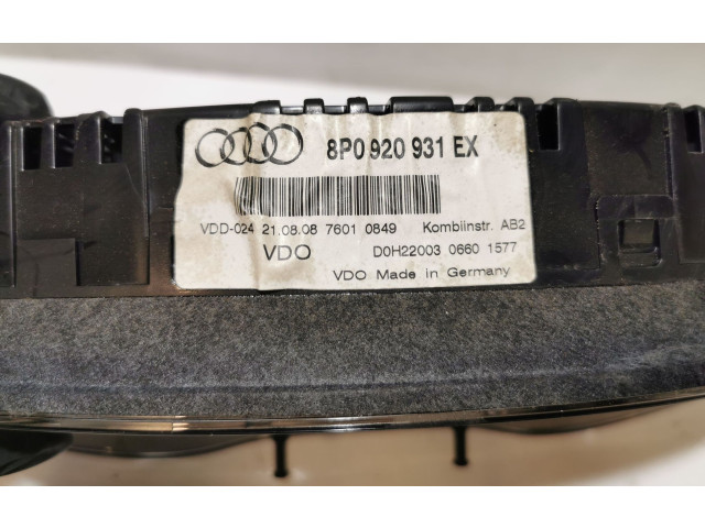 Панель приборов 8P0920931EX   Audi A3 S3 A3 Sportback 8P       