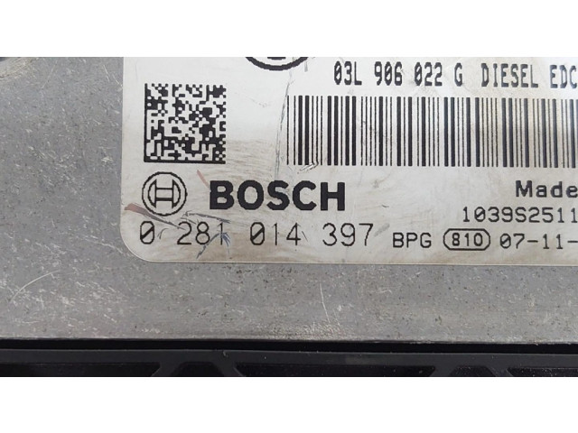 Řídící jednotka 0281014397, 03L906022AA Volkswagen Tiguan 2008