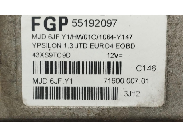 Комплект блоков управления 55192097, 55192097 Lancia Ypsilon