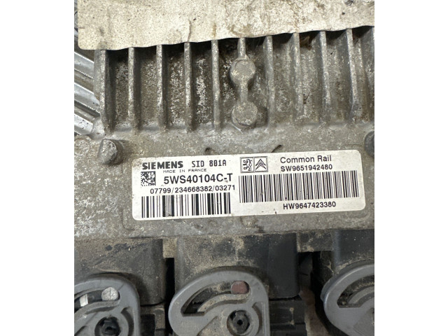 Řídící jednotka 5WS40104CT, 9647423380 Peugeot 307 2007